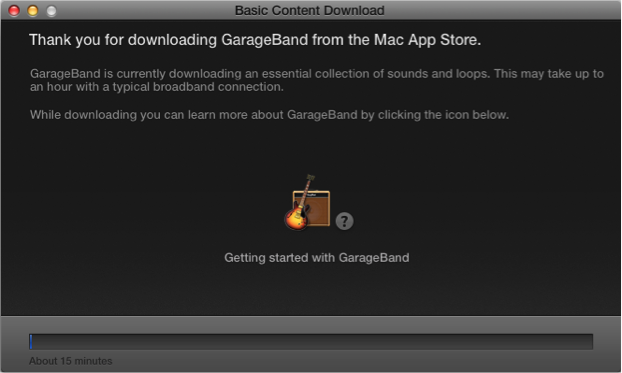 Where is the essential collection for garageband downloaded to mac